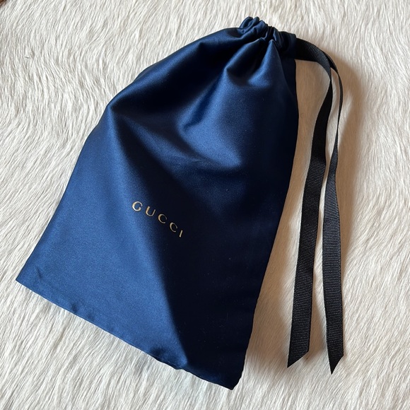 Gucci Dark Blue Satin Small Dustbag - Picture 2 of 6